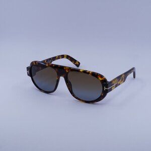 Tom Ford Blake-02 FT1102 52F Sunglasses Havana Aviator Frame, Brown Lenses